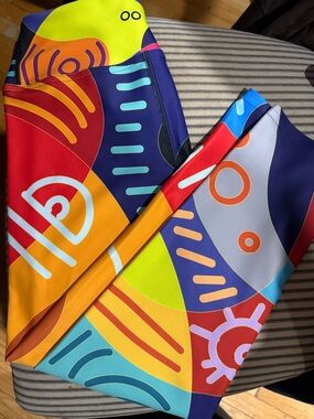 Multicolor Geometric Print Leggings - Women